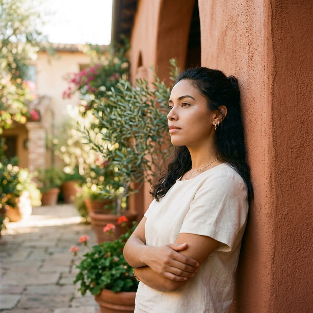 Mujer reflexionando sobre dependencia emocional y autoestima baja