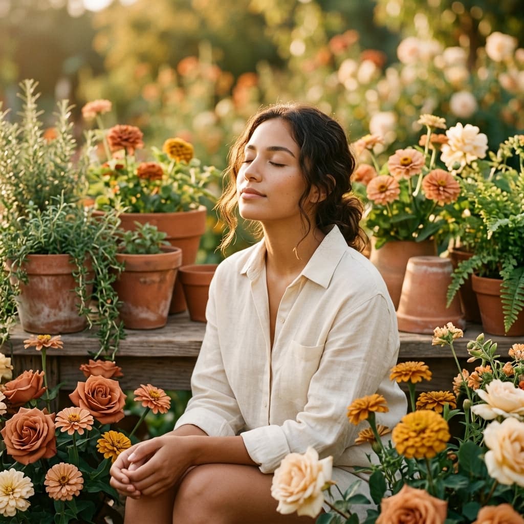 Mujer meditando para sanar emocionalmente a través del cuerpo